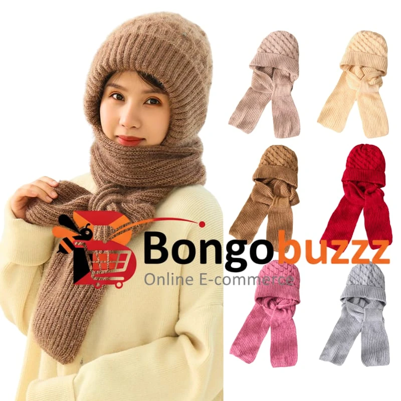 Winter Protection Windproof Cap with Scarf
